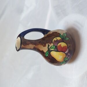 H & K Tunstall Vintage 4.5" Mini Fruit Pitcher Made England Signed R. Grocott